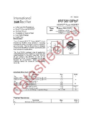 IRF5810TRPBF datasheet  